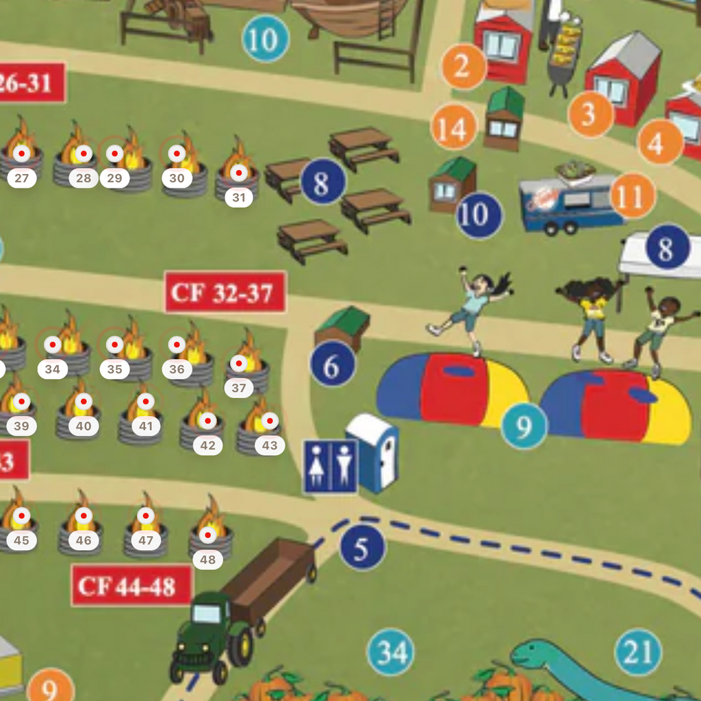 Map & Calendar Picker Campfires Aug-Sept